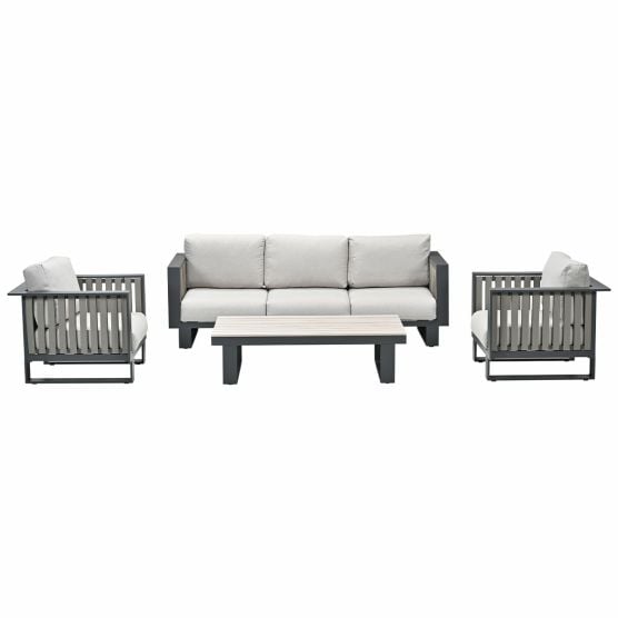 Garden Impressions Gabon taupe - 4-delig - loungeset