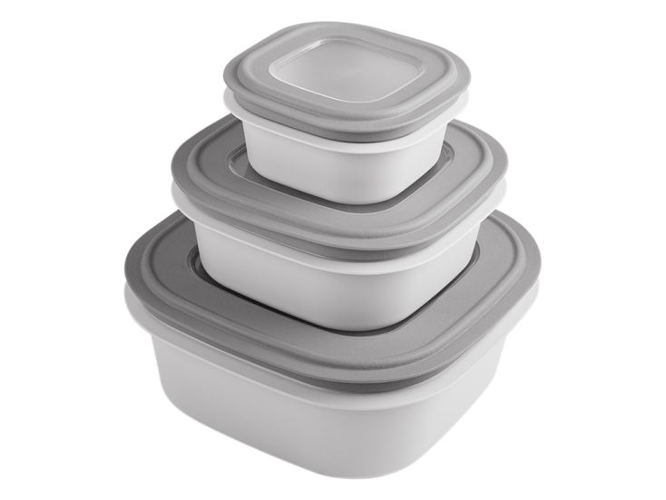 Sunware Sigma home set van 3 vershoudbakjes - Grey