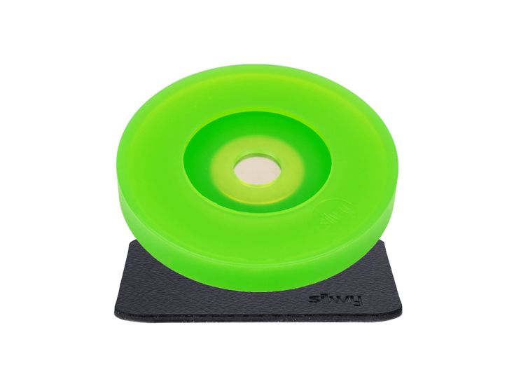 Silwy steelglas magnetische condoom met pad - Lime