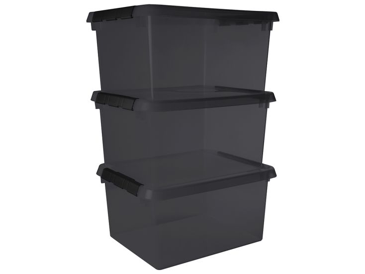 Sunware comfort Line set van 3 36L opbergbox - grijs