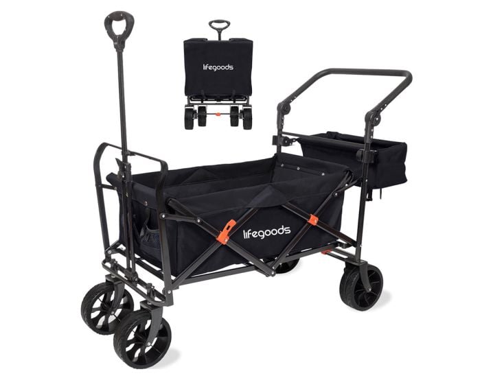 LifeGoods 90L bolderkar - Black