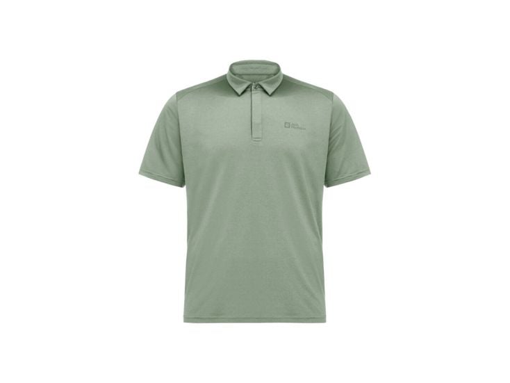Jack Wolfskin Delgami heren polo - Eucalyptus