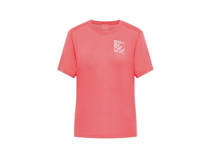 Jack Wolfskin Vonnan Graphic dames shirt - Sunset Coral