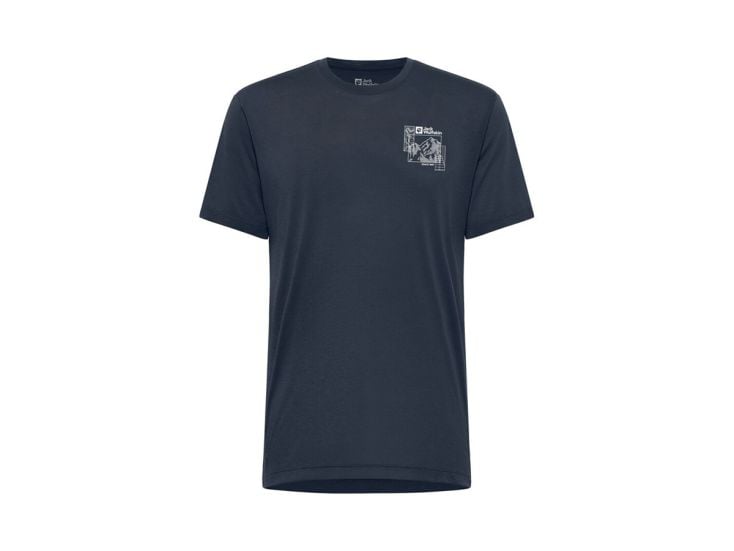 Jack Wolfskin Vonnan Graphic heren shirt - Midnight Sky