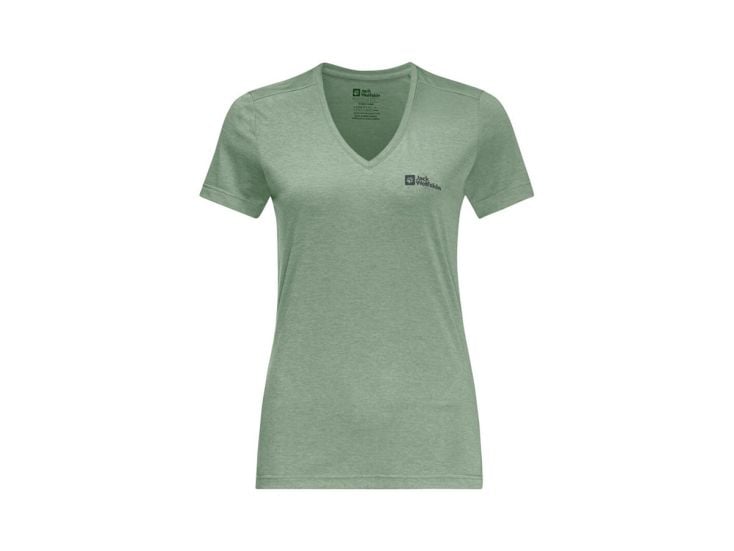 Jack Wolfskin Crosstrail dames shirt - Eucalyptus