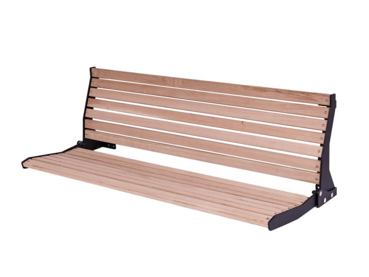 Jordaan gevelbank met rugleuning - Brown