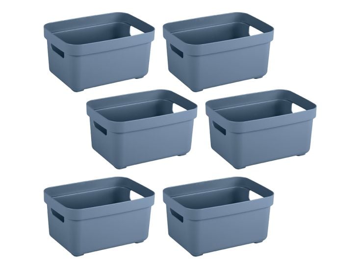 Sunware Sigma Home 2,5 liter set van 6 opbergboxen - Dark Blue