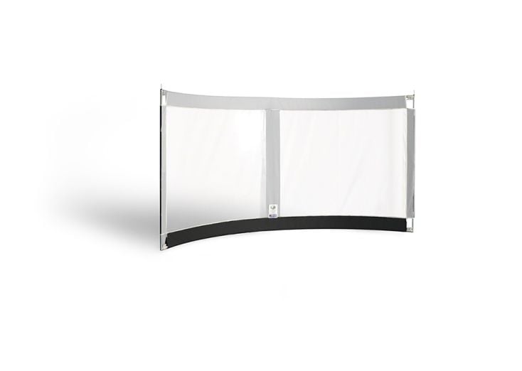 ESVO gebogen Mistral 300 met 2 ramen windscherm - Grey