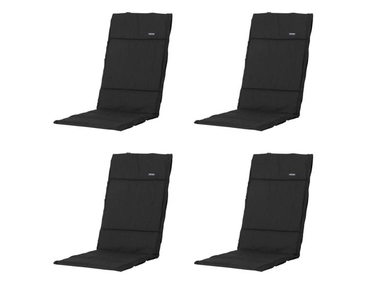 Madison Rib black Tuinkussen - Set van 4