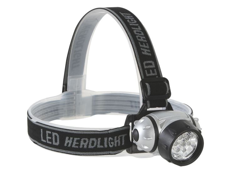 Perel 7-leds hoofdlamp - Grey