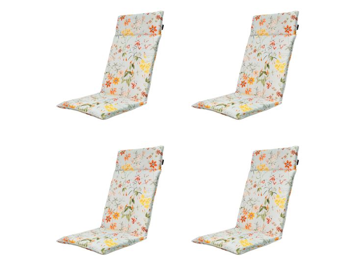 Madison Milly azure Tuinstoelkussen - Set van 4