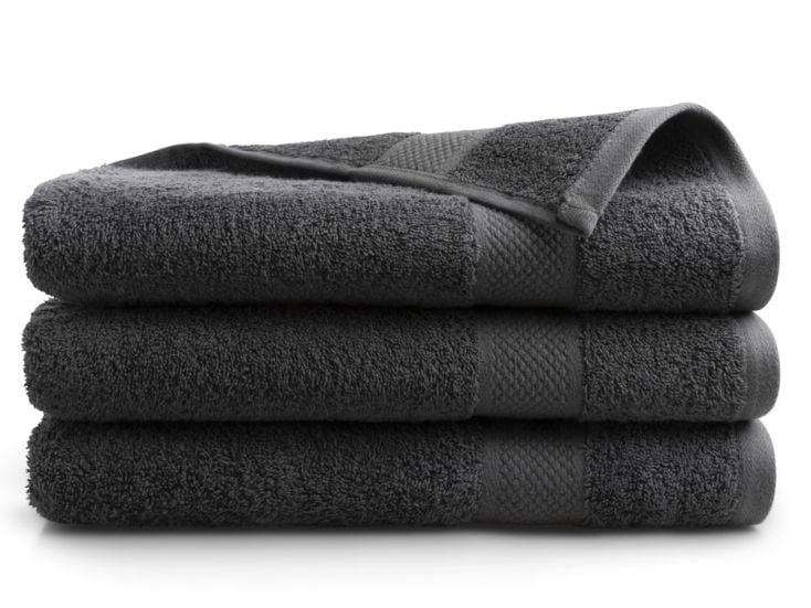 DoubleDry Hotel 70 x 140 cm set van 3 handdoeken - antraciet