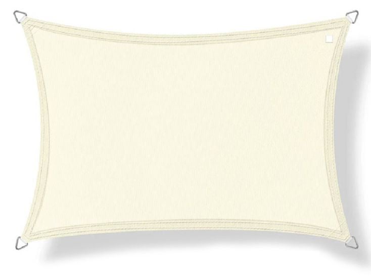 Buitenkado 2x3 crème wit waterdicht schaduwdoek rechthoek