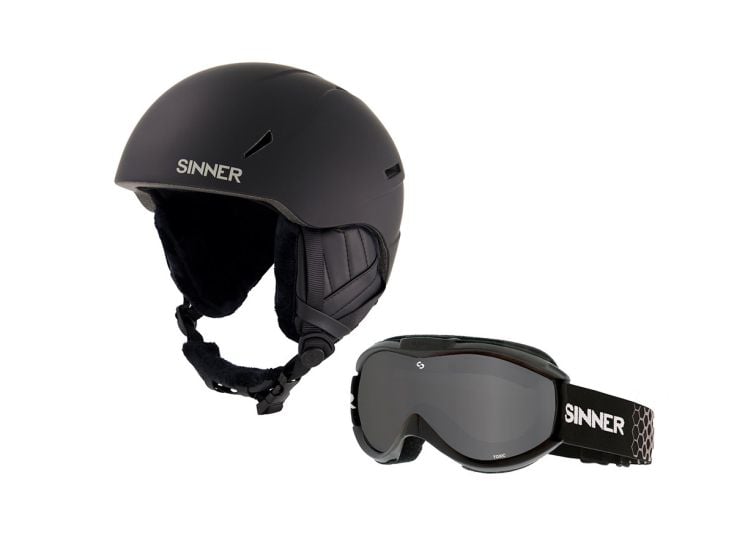 Sinner Combi-Pack (Crest+Toxic) Skihelm - Black