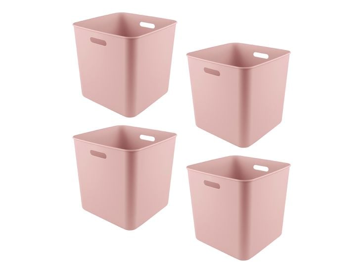 Sunware Sigma home 25 liter Pink cube box - Set van 4