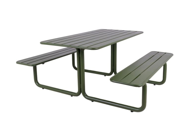 MaximaVida Max metalen picknicktafel - Olive Green