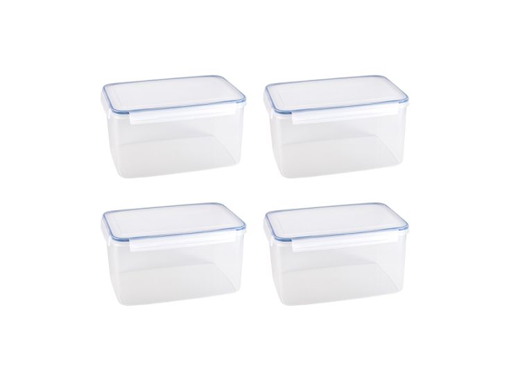 Sunware Basic 8,3 liter transparant vershouddoos - Set van 4