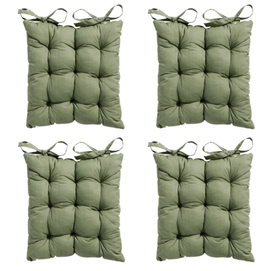 Madison Basic green Zitkussen - Set van 4
