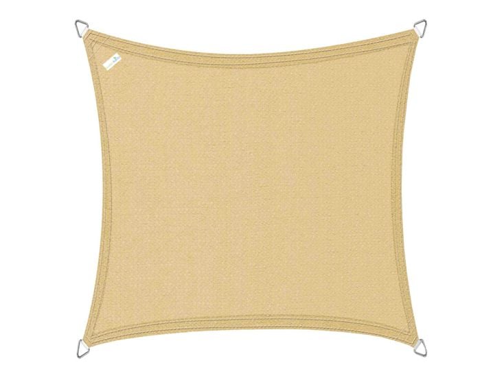 Buitenkado 7x7 zand beige HPDE waterdoorlatend schaduwdoek