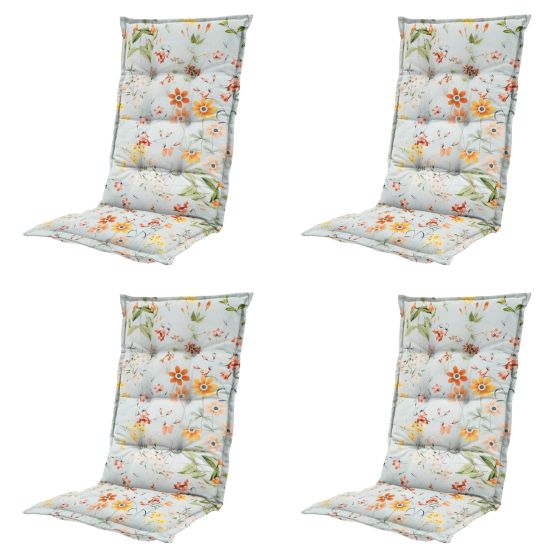 Madison Milly azure Tuinstoelkussen - Set van 4