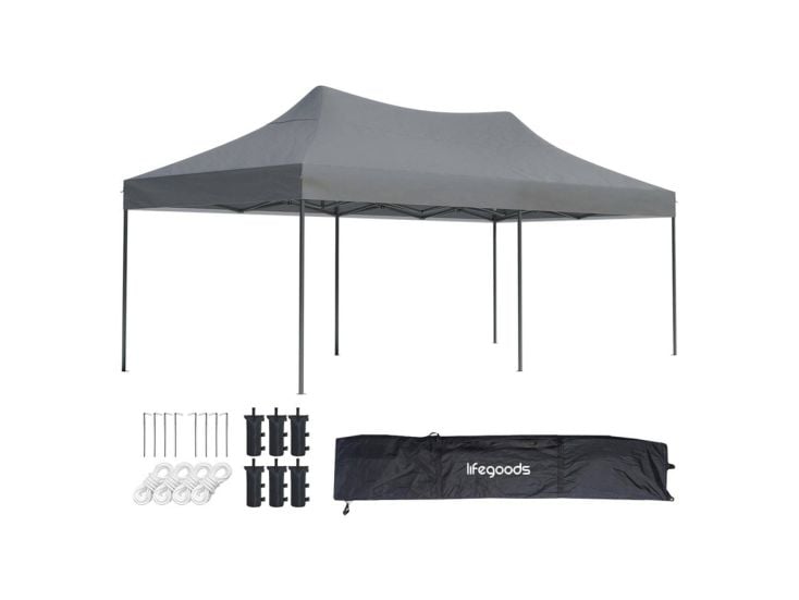 LifeGoods 3x6 m partytent - Dark Grey