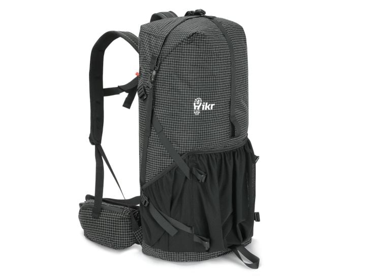 Hikr Size L Black Backpack - 40-45 liter
