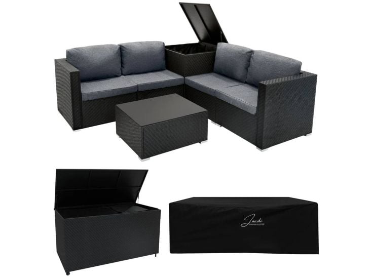 Serafina Rotan Modulaire 6-Delige Meubelset & 996L Opbergbox