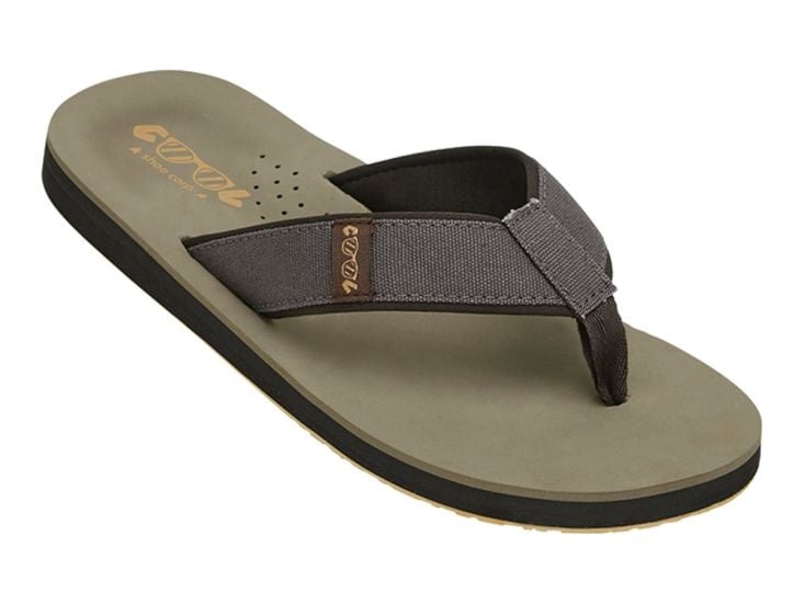 Cool Shoe Corp. Log heren slippers - Kaki