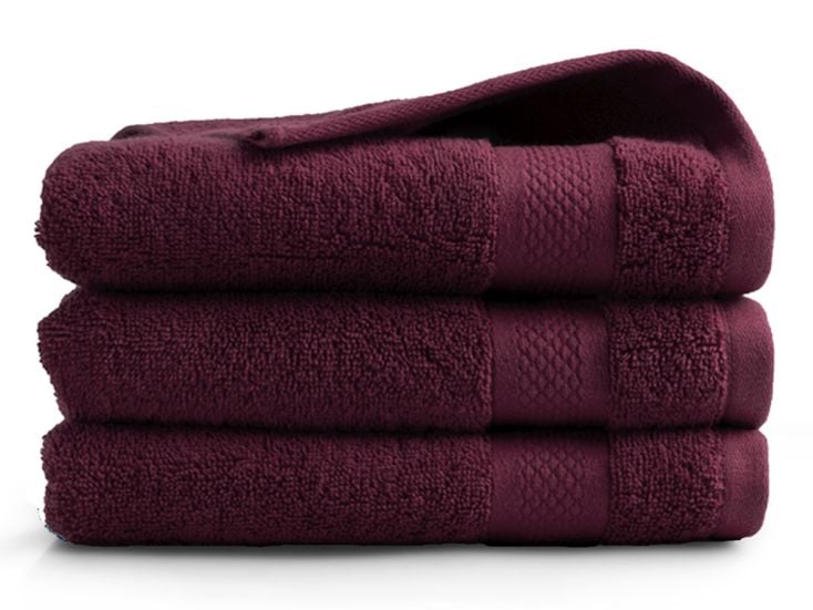 DoubleDry Hotel 70 x 140 cm set van 3 handdoeken - bordeaux