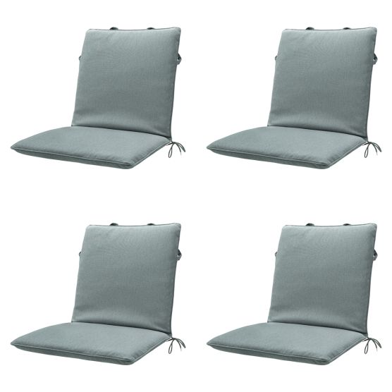 Madison Silver canvas eco+ Stapelstoelkussen - Set van 4