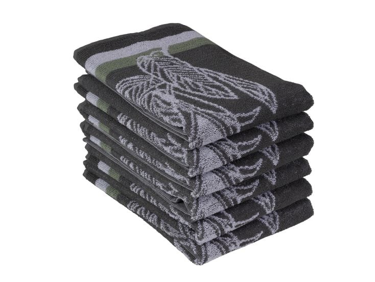 DoubleDry Jungle 50 x 50 cm set van 6 keukendoeken - Grey