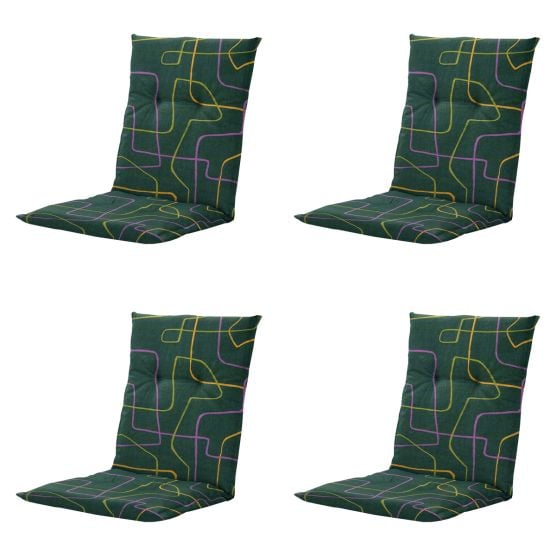 Madison Joah green Tuinstoelkussen - Set van 4