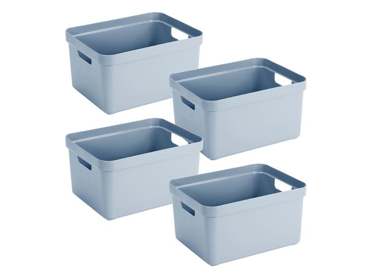 Sunware Sigma home 32 liter set van 4 opbergboxen - Blue