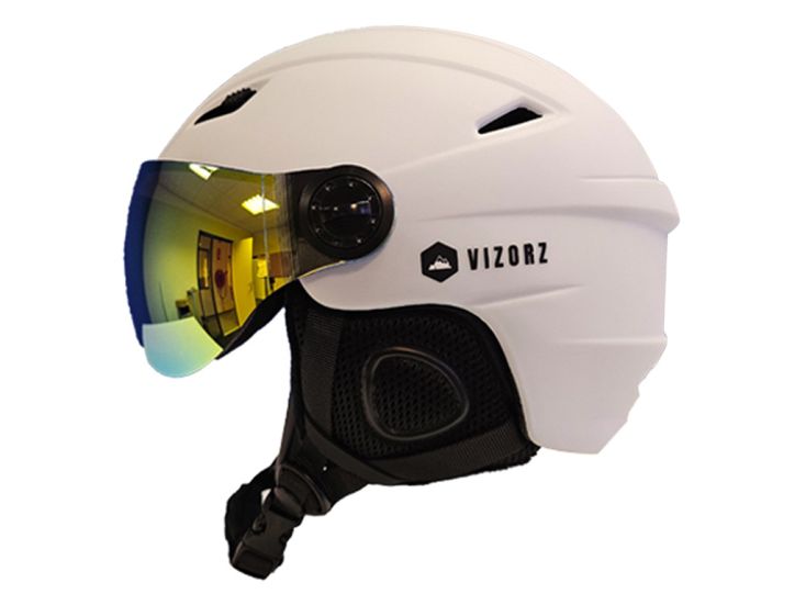 Vizorz 58 - 61 cm witte skihelm met vizier