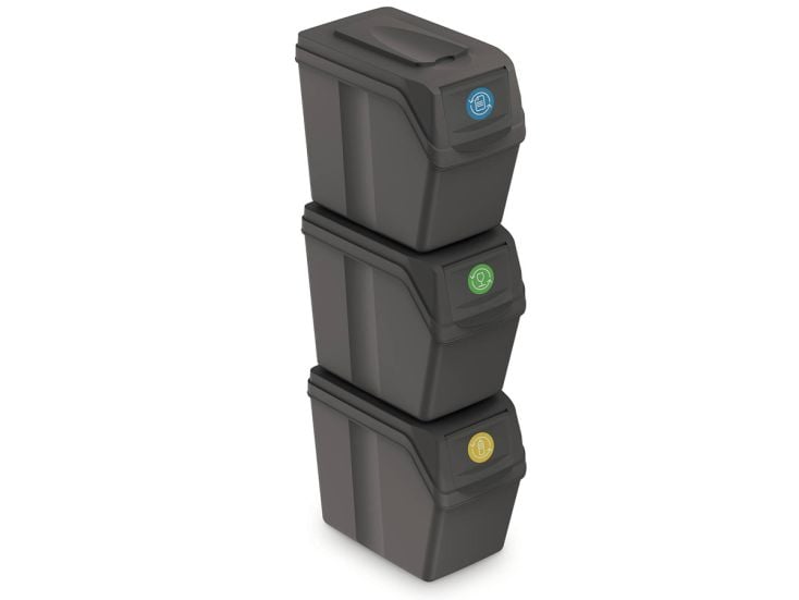 Keden set van 3 afvalscheidingsbakken - 20 liter