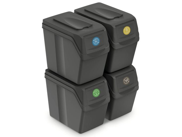 Keden set van 4 afvalscheidingsbakken - 20 liter