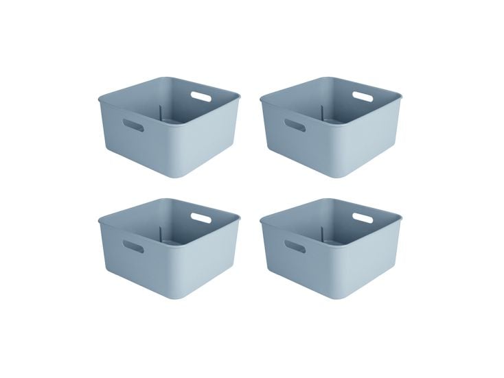 Sunware Sigma home 12,5 Liter Blue cube box - Set van 4