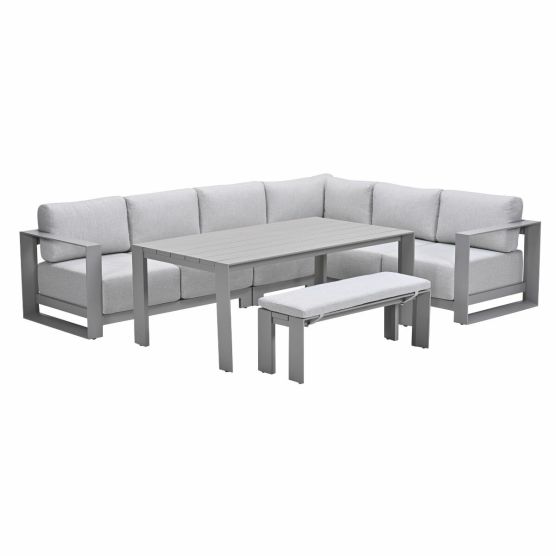 Garden Impressions Malakka taupe - 6-delige loungediningset
