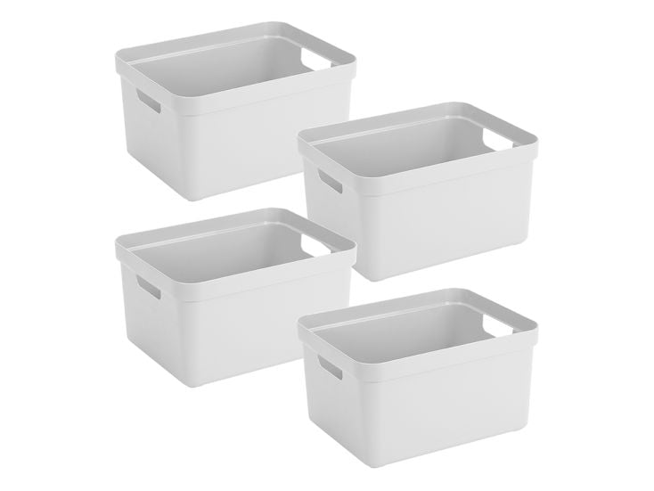 Sunware Sigma home 32 liter set van 4 opbergboxen - White