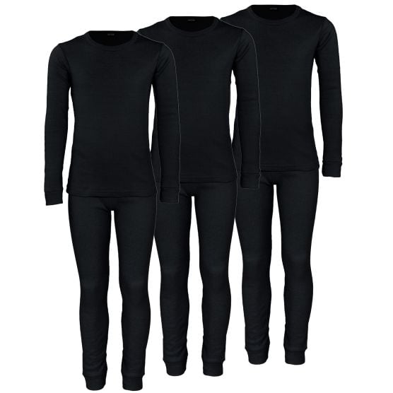 Black Snake Cuddle Black 3-Pack kinder thermo-ondergoed set