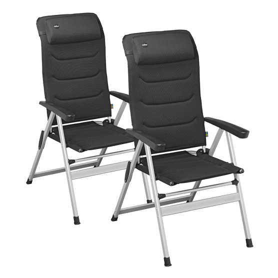 Campout Colibri Hybrid set van 2 standenstoelen - Black