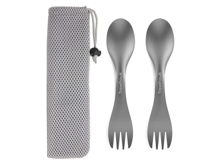 Travelhawk titanium spork - Set van 2