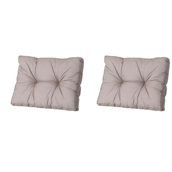 Madison Basic taupe Rugkussen - Set van 2