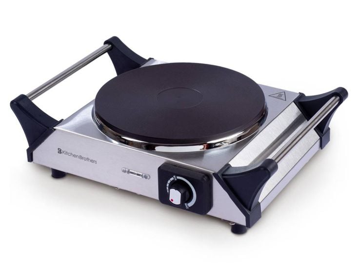 KitchenBrothers RVS 1 pits elektrische kookplaat