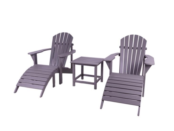MaximaVida Montreal adirondack tuinstoel set - grijs