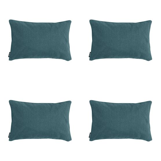 Madison Sea blue canvas eco+ Sierkussen - Set van 4
