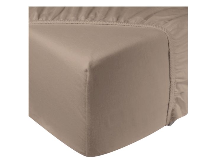 DoubleDry Flanel 90x200 cm hoeslaken - beige