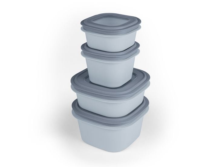Sunware Sigma home 4 stuks vershoudbakjes - blauw