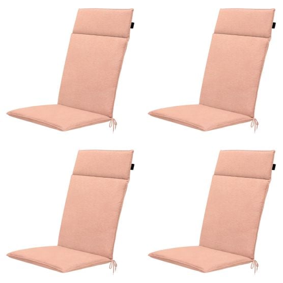 Madison Napels salmone Tuinstoelkussen - Set van 4