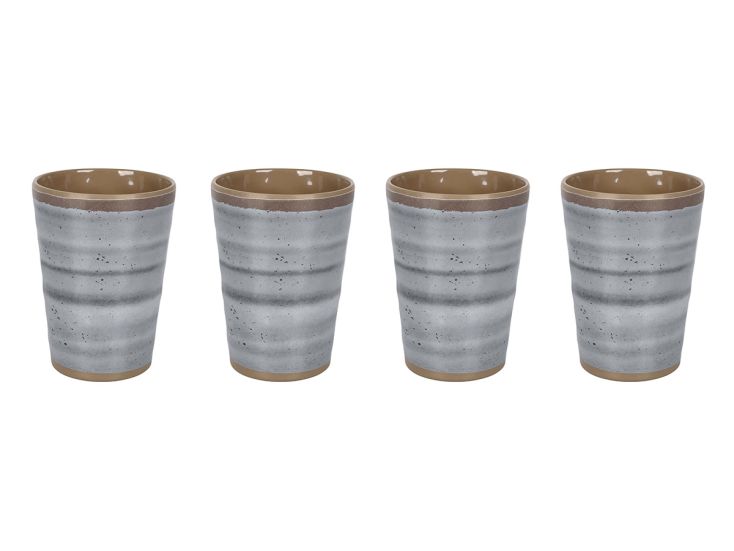 Bo-Camp Halo set van 4 melamine bekers - Grey